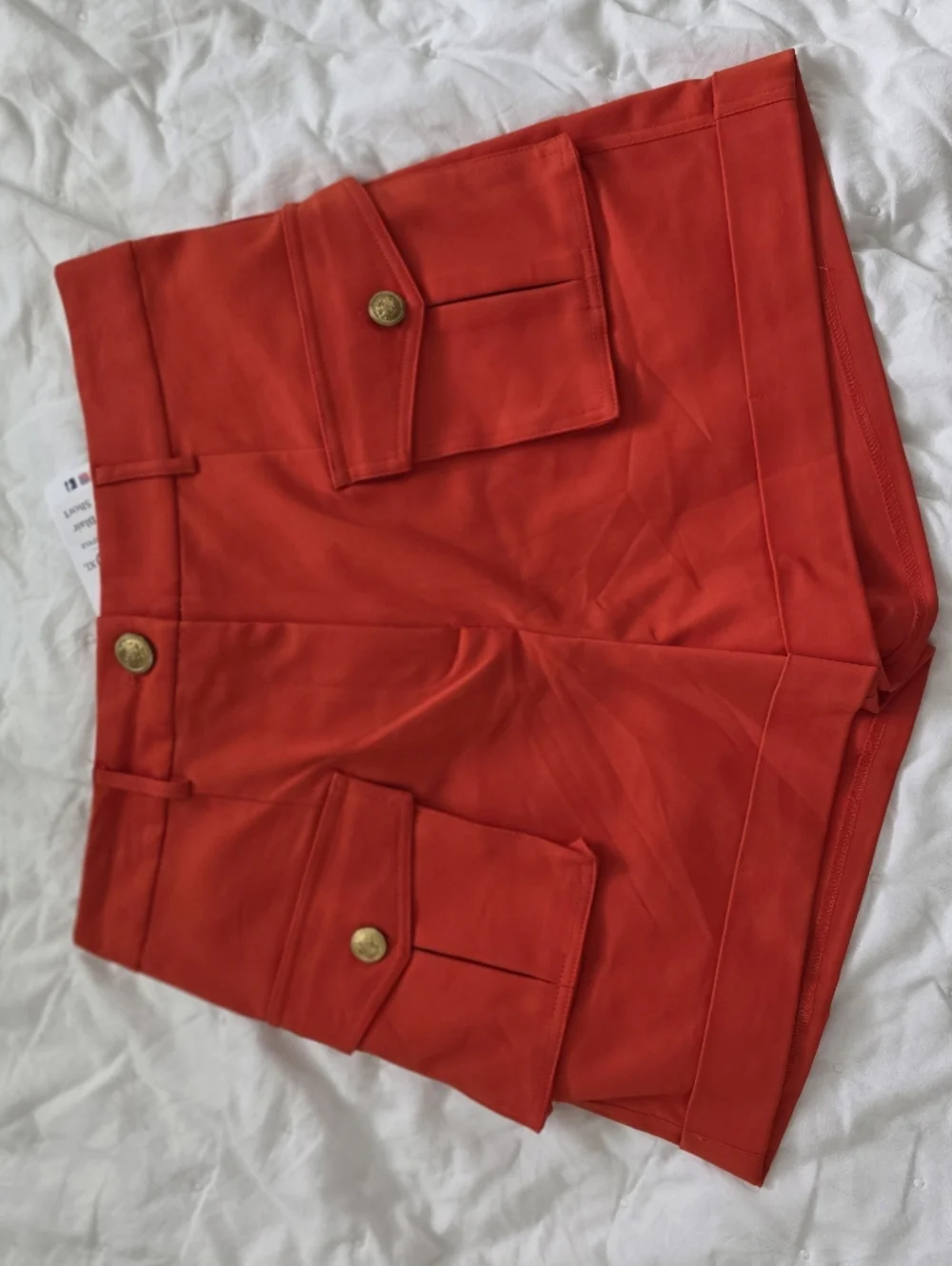 Bright Orange Cargo Pocket Shorts - Ladies *NWT*, Sz L - Picture 3 of 4